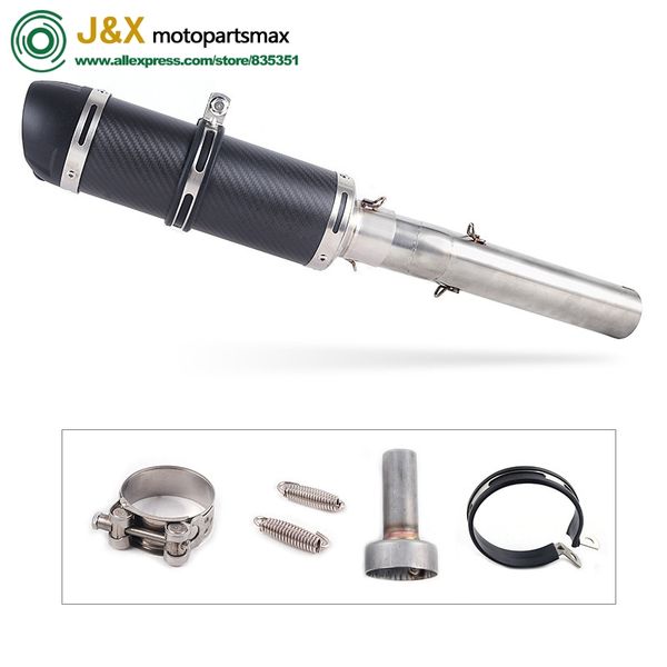 motorcycle full system exhaust muffler escape db killer slip on for cb1300 cb 1300 middle contact pipe 2003 to 2013